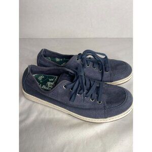 LL Bean Shoes Mens Size 9.5M Blue Lace Up Casual Canvas Sneakers Campside 505885